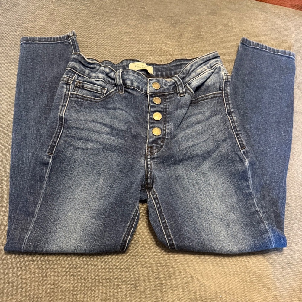 KanCan Signature Girls Skinny Jeans Dark Wash Button Fly Size 10 VBKD1074